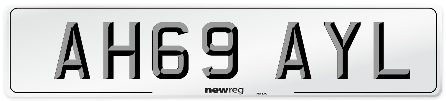 AH69 AYL Number Plate from New Reg